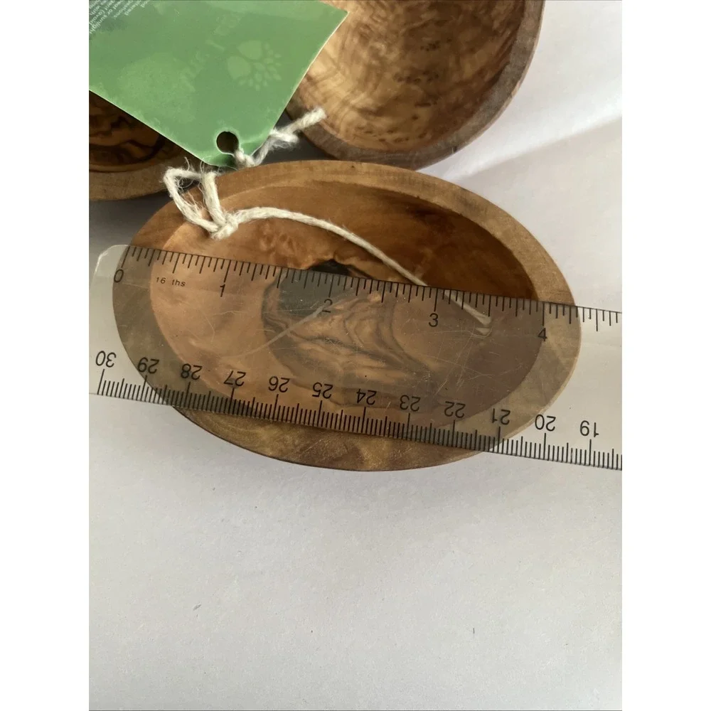 Arte Legno Olive Wood Dipping Bowls Set Of 3 Product of Italy. E154